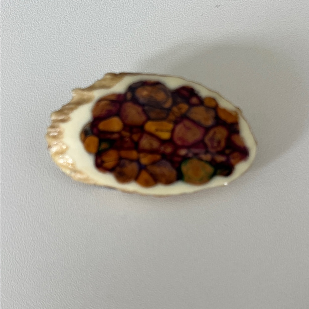 AS IS - Gold and Multicolor Stone Brooch